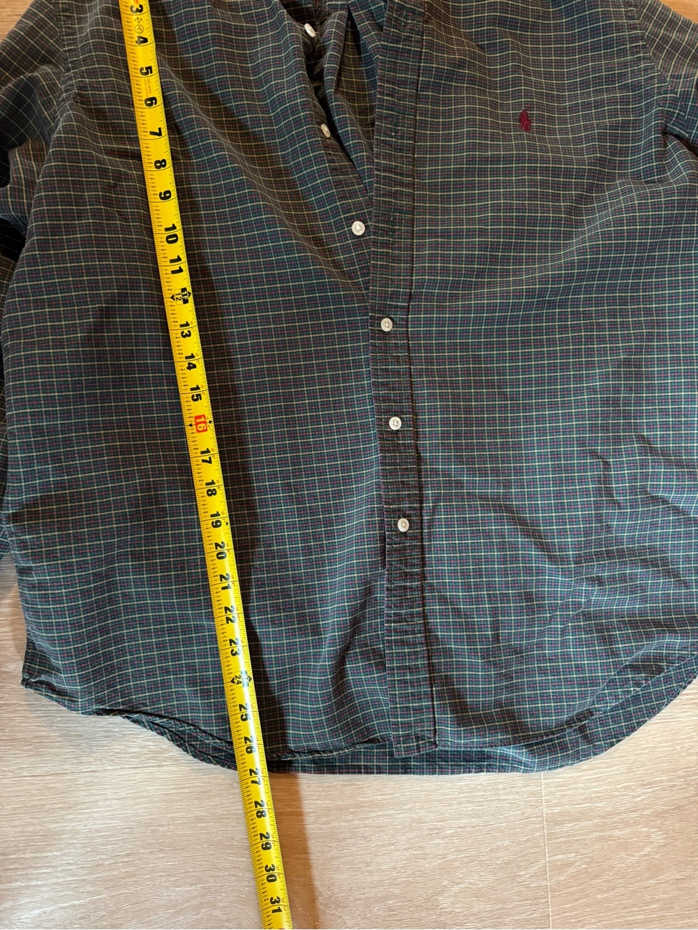 Ralph Lauren Men’s Black and Green Plaid Button-Down Shirt - Picture 5 of 7